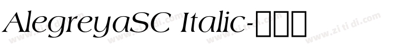 AlegreyaSC Italic字体转换